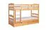 90 x 200 cm Stockbett mit Stauraum / 2 Schubladen für Jugendliche Massivholz: Buche | Natur Lackiert | umbaubar in 2 Einzelbetten | Premium-Qualität | inkl. Rollroste Abbildung