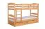 90 x 200 cm Etagenbett mit Stauraum / 2 Schubladen für Kinder Massivholz: Buche | Natur Lackiert | umbaubar in 2 Einzelbetten | Premium-Qualität | inkl. Rollroste Abbildung