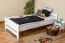 Bettrahmen für Kinder / Kinderbett 100 x 200 cm | Massivholz: Buche | Weiß Lackiert Abbildung
