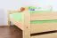 Kinderbett 100 x 200 cm | Massivholz: Kiefer | Natur Lackiert Abbildung