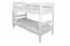Etagenbett für Jugendliche 90 x 200 cm | Massivholz: Buche | Weiß Lackiert | umbaubar in 2 Einzelbetten | inkl. Rollroste Abbildung