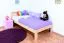 Kinderbett 100 x 200 cm | Massivholz: Kiefer | Natur Lackiert Abbildung
