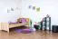 Kinderbett 80 x 200 cm | Massivholz: Buche | Natur Lackiert Abbildung