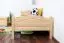 Kinderbett 90 x 200 cm | Massivholz: Buche | Natur Lackiert Abbildung