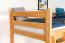 Hochbett für Jugendliche 90 x 190 cm | Massivholz: Buche | Natur Lackiert | umbaubar in Einzelbett | Premium-Qualität | inkl. Rollrost Abbildung