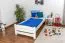 Bettrahmen für Kinder / Kinderbett 90 x 200 cm | Massivholz: Buche | Weiß Lackiert Abbildung