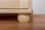 Kleiderschrank | 3 Drehtüren | 5 Fächer | mit Kleiderstange | 135 cm breit | Massivholz | Farbe: Natur Abbildung