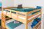 Großes Etagenbett 160 x 200 cm | Massivholz: Buche | Natur Lackiert | umbaubar in zwei große Einzel- bzw. Doppelbetten | Premium-Qualität | inkl. Rollroste Abbildung