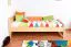 Bettrahmen für Kinder / Kinderbett 80 x 200 cm | Massivholz: Kiefer | Natur Lackiert Abbildung