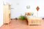 Bettrahmen für Kinder / Kinderbett 90 x 200 cm | Massivholz: Kiefer | Natur Lackiert Abbildung
