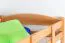 Hochbett für Jugendliche 90 x 200 cm | Massivholz: Buche | Natur Lackiert | umbaubar in Einzelbett | Premium-Qualität | inkl. Rollrost Abbildung