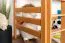 Hochbett für Jugendliche 90 x 190 cm | Massivholz: Buche | Natur Lackiert | umbaubar in Einzelbett | Premium-Qualität | inkl. Rollrost Abbildung