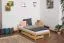 Bett Kiefer massiv 90 x 200 cm Natur Abbildung