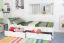 Bett mit Schubladen Buche 90 x 200 cm Weiß Abbildung