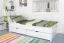 Buche Bettgestell mit Schublade 90 x 200 cm Weiß Abbildung