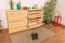 Schuhkommode Schuhschrank Kiefer Holz massiv, Farbe: Natur 80x140x29 cm, Massivholz Schuhschrank Abbildung