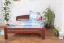 Holzbett 160 x 200 cm Buche massiv Dunkelbraun mit Lattenrost Abbildung