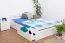 Buche Stauraumbett 180 x 200 cm Weiß Abbildung