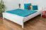 Weißes Kiefer Bett 180 x 200 cm Weiß massiv Abbildung