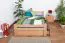 Bett Buche massiv 120 x 200 cm Natur Abbildung
