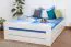 Buche Bett 140 x 200 cm Weiß Abbildung