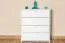 Schuhschrank Kiefer Holz massiv, Farbe: Weiß 80x72x40 cm Abbildung