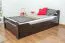 Massivholzbett Buche 120 x 200 cm Schokobraun mit Lattenrost Abbildung
