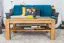 Sofatisch Clubtisch Loungetisch Couchtisch Eiche Massivholz Farbe: Natur 45x105x65 cm Abbildung