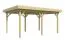 Einzelcarport mit 40 mm Blockbohlen, inkl. Pfosten, aus nordischen Fichtenholz, gehobelt, Grundfläche: 20,36 m², Holz-Carport, Flachdach, Außenmaße: 536 x 380 cm, sicherer Stellplatz für Ihr Auto