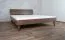 Doppelbett / Gästebett Engordany 10 | Buche Vollholz massiv | lackiert | Liegefläche: 160 x 200 cm | Farbe: Walnuss | mit stabiler Kopfstütze | zeitloses Design