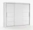 Kleiderschrank / Schiebetürenschrank | Weiß | Cevennen 01 | 218 x 250 x 61 cm | 3 Türen | 12 Fächer | viel Stauraum | Einfarbig | mit Sprossen