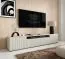 TV-Unterschrank | Kaschmir | Push-to-open Funktion | 2 Drehtüren | 1 Kipptür | Maße: 200 x 40 x 42 cm | Beine: Schwarz | 4 Fächer | TV-Möbel