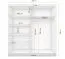 2 Meter breiter Schiebetürenschrank / Kleiderschrank mit Spiegel | Grau-Weiß / Eiche | Gorski 34 | 218 x 203 x 61 cm | 2 Türen | 6 Fächer | modern