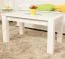 Beistelltisch Couchtisch Kiefer massiv Farbe: Weiß 50x90x60 cm