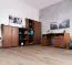 Regal Mojokerto 15, Farbe: Walnuss / Schwarz - Abmessungen: 194 x 80 x 39 cm (H x B x T)