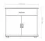 Kommode Kiefer massiv Vollholz weiß lackiert Columba 03 - Abmessung 101 x 100 x 50 cm