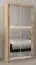 Schiebetürenschrank / Kleiderschrank Bisaurin 1D mit Spiegel, Farbe: Eiche Sonoma - Abmessungen: 200 x 100 x 62 cm ( H x B x T)
