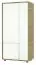 Drehtürenschrank / Kleiderschrank Nalle 03, Farbe: Eiche / Weiß - Abmessungen: 185 x 90 x 53 cm (H x B x T)