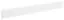 Abdeckblende für Bett Gyronde, Kiefer massiv Vollholz, weiß lackiert - 24 x 200 x 2 cm (H x B x T)