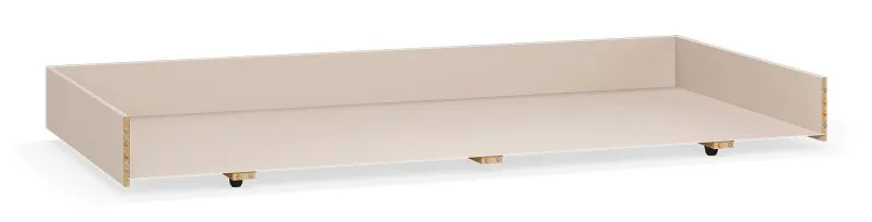 Schublade für Einzelbett | Farbe: Beige | Maße: 197 x 86 x 21 cm | perfekter Stauraum für Bettwäsche