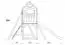 Spielturm S2A inkl. Wellenrutsche, Doppelschaukel-Anbau, Balkon, Sandkasten und Rampe - Abmessungen: 400 x 390 cm (B x T)