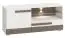 TV-Unterschrank Knoxville 10, Farbe: Kiefer Weiß / Grau - Abmessungen: 55 x 127 x 42 cm (H x B x T), mit 1 Tür, 1 Schublade und 4 Fächern