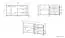 Kommode Pandrup 13, Farbe: Eiche - Abmessungen: 83 x 159 x 40 cm (H x B x T), mit 2 Türen, 3 Schubladen und 2 Fächern