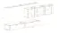 Stylische Wohnwand Balestrand 264, Farbe: Grau / Weiß - Abmessungen: 150 x 340 x 40 cm (H x B x T), mit LED-Beleuchtung