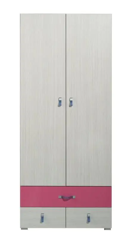 Schrank Jugendzimmer Rosa / Weiß 190x80x50 cm Abbildung