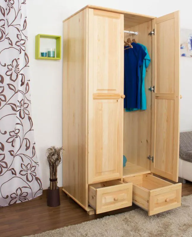 Flurschrank Kiefer, Farbe: Natur 190x90x60 cm Abbildung