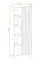 Moderner Vitrinenschrank Nordkapp 03, Farbe: Hickory Jackson / Schwarz - Abmessungen: 192 x 70 x 40 cm (H x B x T), mit 10 Fächern und eine LED-Beleuchtung