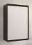 Kleiderschrank mit stylischen Muster Balmenhorn 07, Farbe: Schwarz matt / Weiß matt - Abmessungen: 200 x 120 x 62 cm (H x B x T), mit genügend Stauraum