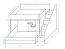Funktionsbett / Kinderbett / Stockbett-Kombination - mit Stiegen rechts, Jura 41, Farbe: Weiß / Grau - Abmessungen: 165 x 247 x 135 cm, 5 Kippfächer