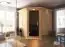 Sauna "Nooa" mit Kranz und graphitfarbener Tür - Farbe: Natur - 210 x 210 x 202 cm (B x T x H)